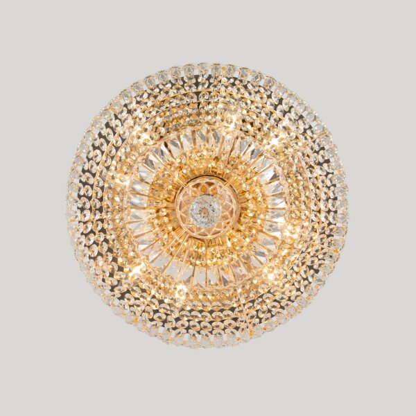 Deckenlampe Glas Metall Gold Ø46 cm E14 12-flammig