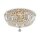 Runde Deckenlampe Glas Metall Gold Ø30 cm E14 3-flammig