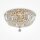 Runde Deckenlampe Glas Metall Gold Ø30 cm E14 3-flammig