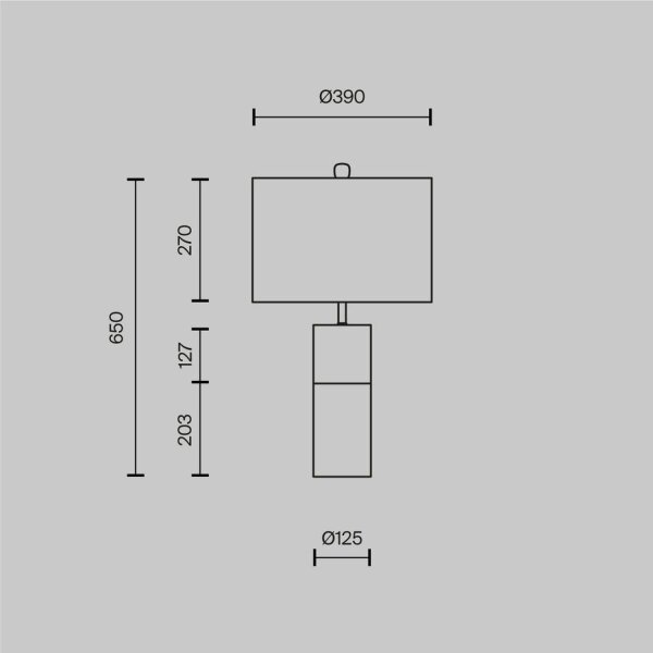Elegante Tischlampe Stoff Metall Weiß Messing E27 39 cm