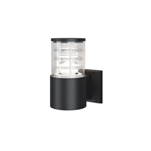 Wandlampe Outdoor Aluminium Schwarz IP54 H:20 cm E27