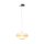 LED Hängelampe Glasschirm Metall in Chrom Ø30 cm 2700 K