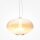 LED Hängelampe Glasschirm Metall in Chrom Ø30 cm 2700 K