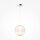 LED Hängelampe Glasschirm Metall in Chrom Ø30 cm 15 W