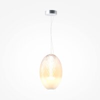 Runde LED Hängelampe Glas Metall in Chrom Ø25...