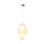 Runde LED Hängelampe Glas Metall in Chrom Ø25 cm 2700 K