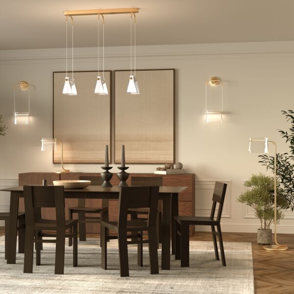 LED Wandleuchte höhenverstellbar Glas Metall 8 W 3000 K