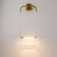 LED Wandleuchte höhenverstellbar Glas Metall 8 W 3000 K