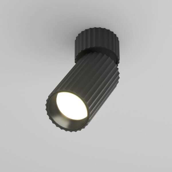 Deckenspot flexibel Aluminium Schwarz L:10 cm GU10
