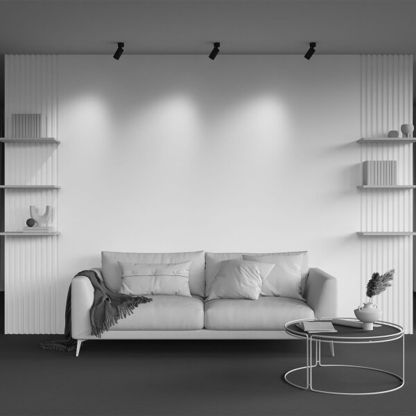 Deckenspot flexibel Aluminium Schwarz L:10 cm GU10