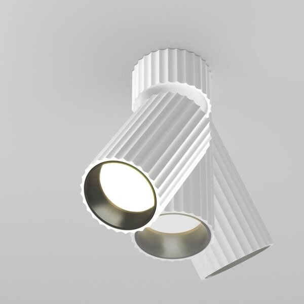 Deckenspot flexibel Aluminium Weiß L:10 cm GU10