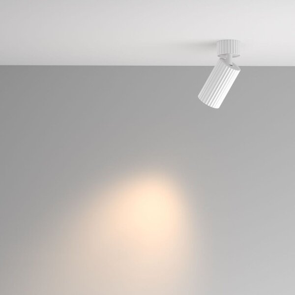 Deckenspot flexibel Aluminium Weiß L:10 cm GU10