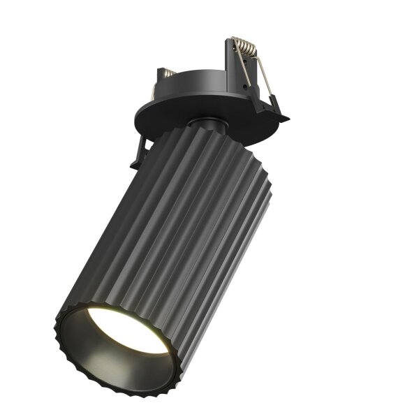 Einbauleuchte verstellbar Aluminium Schwarz L:6 cm GU10