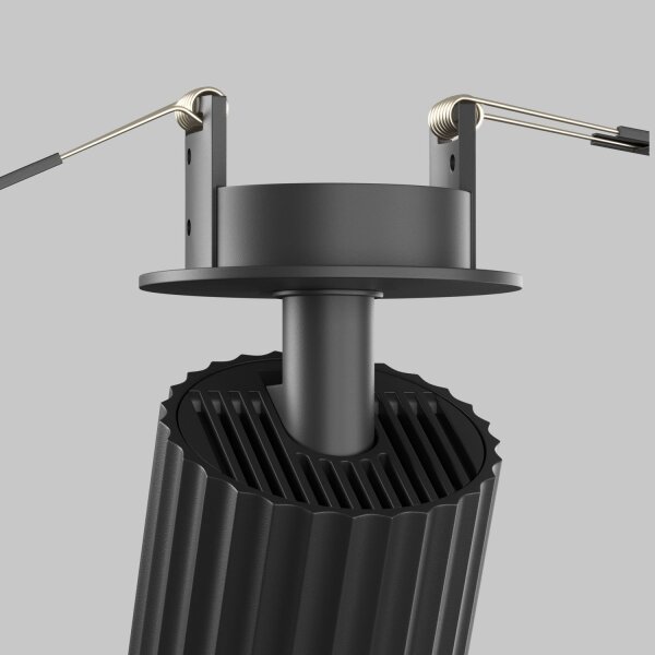 Einbauleuchte verstellbar Aluminium Schwarz L:6 cm GU10