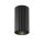 Aufbauspot Aluminium Schwarz Ø5,6 cm rund GU10 Rillen