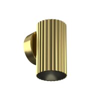 Wandlampe Aluminium in Messing H:10 cm GU10 Downlight