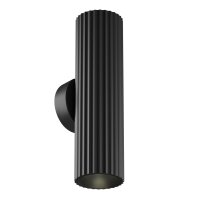 Wandlampe 2-flammig Schwarz H:10 cm GU10 Up Down Modern