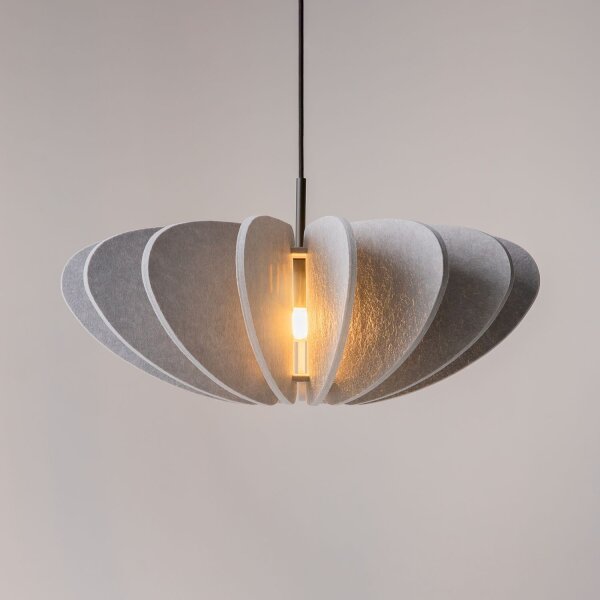 Hängelampe Filz Grau Ø58 cm E27 schallabsorbierend