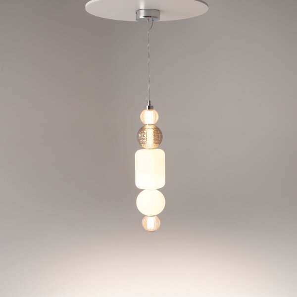 LED Pendelleuchte Glas Metall Gold Ø14,7 cm 35 W 3000 K
