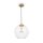 LED Hängelampe Glas Schirm Metall Gold Ø35 cm 3000 K