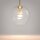 LED Hängelampe Glas Schirm Metall Gold Ø35 cm 3000 K
