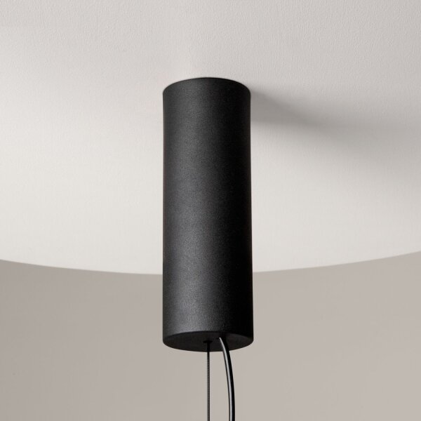 Lange LED Hängelampe Glas Metall Schwarz 98 cm 3000 K