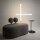 Lange LED Hängelampe Glas Metall Schwarz 98 cm 3000 K