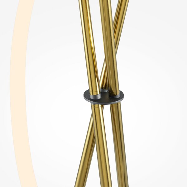 LED Stehlampe Tripod dimmbar Messing 162 cm 36 W 3000 K