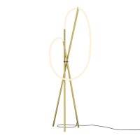 LED Stehlampe Tripod dimmbar Messing 162 cm 36 W 3000 K