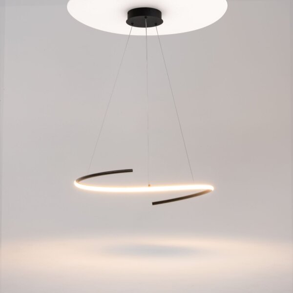 LED Pendelleuchte Schwarz dimmbar L:60 cm 3000-4000 K