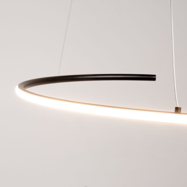 LED Pendelleuchte Schwarz dimmbar L:60 cm 3000-4000 K