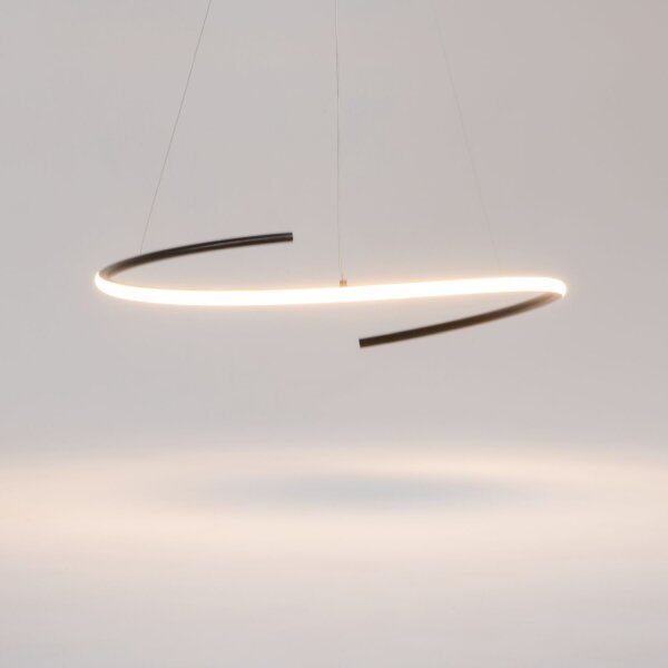 LED Pendelleuchte Schwarz dimmbar L:60 cm 3000-4000 K