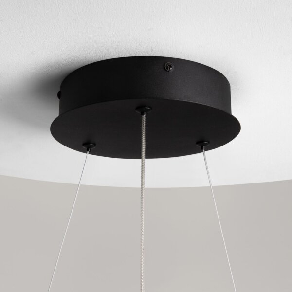LED Pendelleuchte Schwarz dimmbar L:60 cm 3000-4000 K