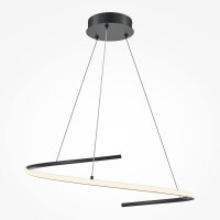 LED Pendelleuchte Schwarz dimmbar L:60 cm 3000-4000 K
