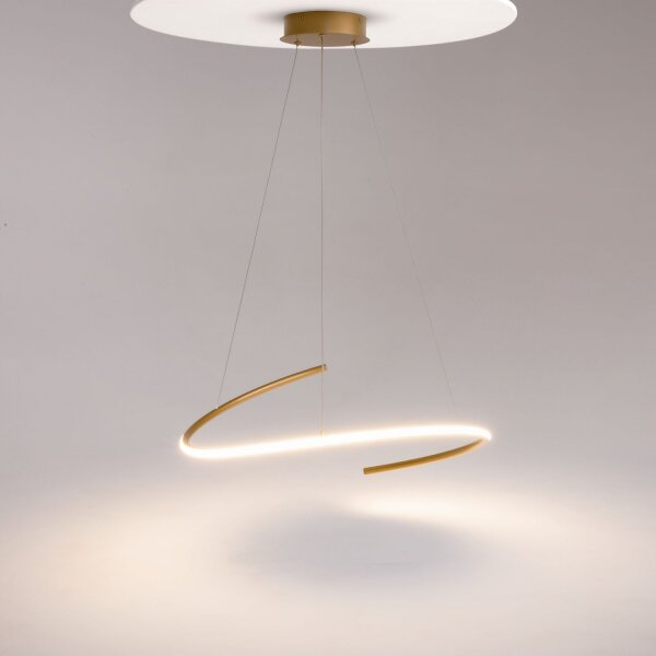 LED Hängelampe in Messing dimmbar L:60 cm 2600-3500 K