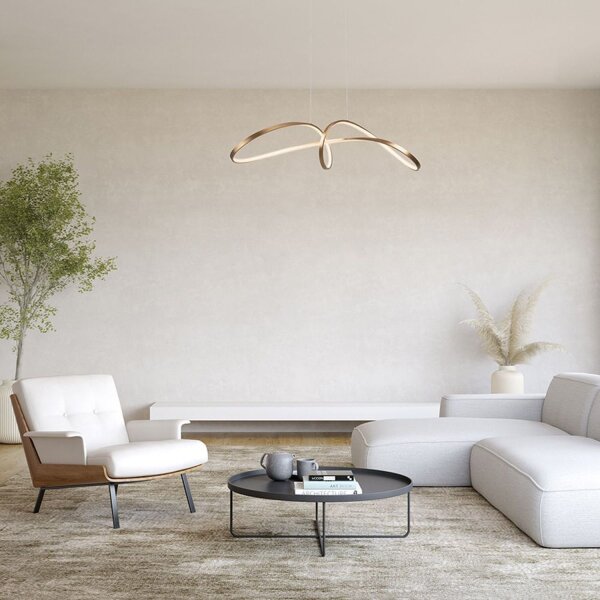 LED Pendelleuchte dimmbar Gold Modern L:92 cm 4000 K