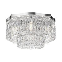 Deckenlampe Glas Metall in Chrom Ø45 cm E14 6-flammig