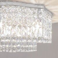 Deckenlampe Glas Metall in Chrom Ø45 cm E14 6-flammig