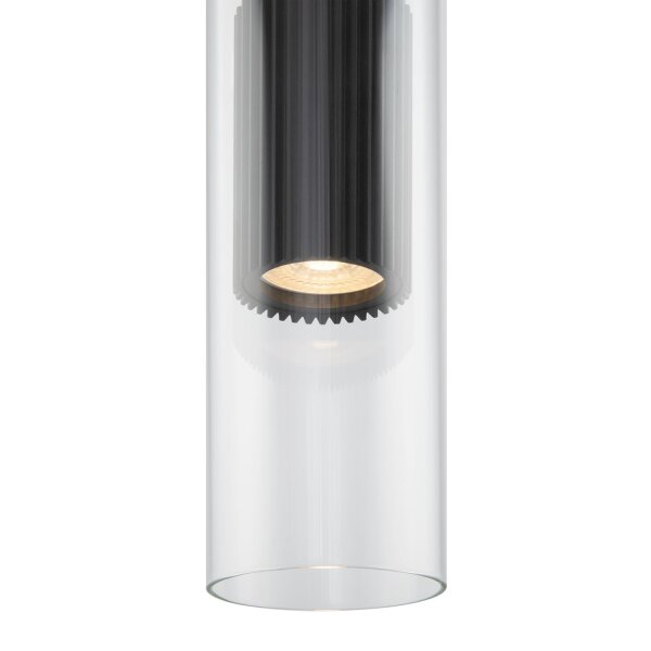 Moderne Pendelleuchte Glas Aluminium Ø8 cm rund GU10