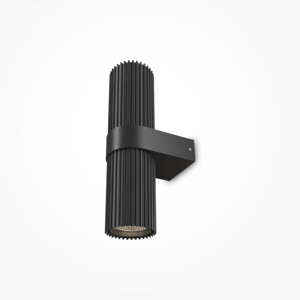 Wandleuchte Up Down Aluminium Schwarz Ø8 cm GU10 Modern