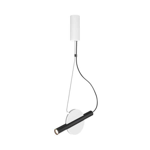 LED Hängelampe Metall Weiß Schwarz L:30 cm 3000 K 5 W