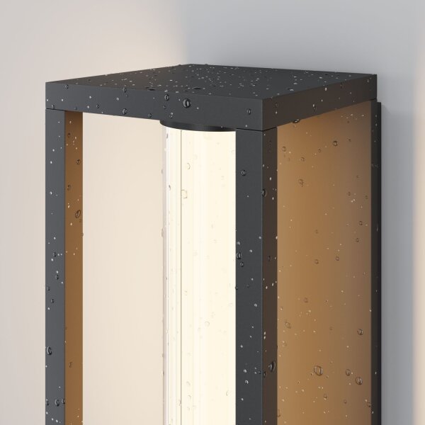 LED Außenleuchte Schwarz IP54 H:35,5 cm 3000 K Outdoor