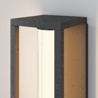 LED Außenleuchte Schwarz IP54 H:35,5 cm 3000 K Outdoor
