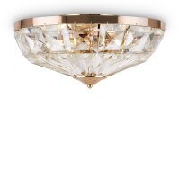Deckenleuchte Glas Metall Gold Ø39,6 cm E14 4-flammig