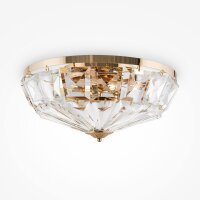 Deckenleuchte Glas Metall Gold Ø48,6 cm E14 6-flammig
