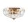 Deckenleuchte Glas Metall Gold Ø48,6 cm E14 6-flammig