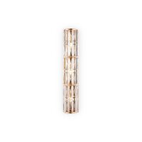 Wandleuchte Glas Gold H:75,2 cm E14 3-flammig Kristall