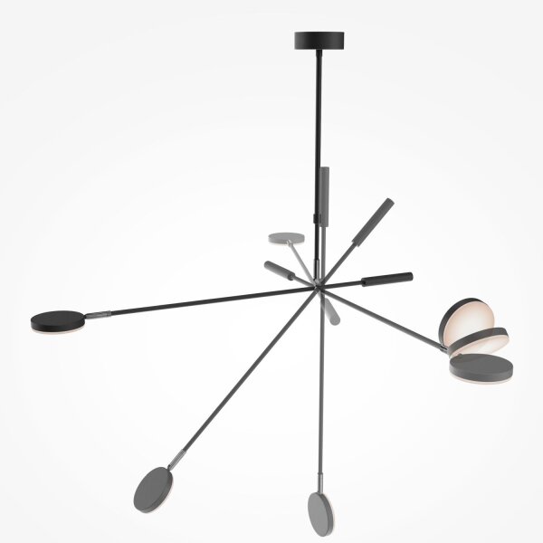 Verstellbare LED Deckenlampe Schwarz L:88,4 cm 3000 K