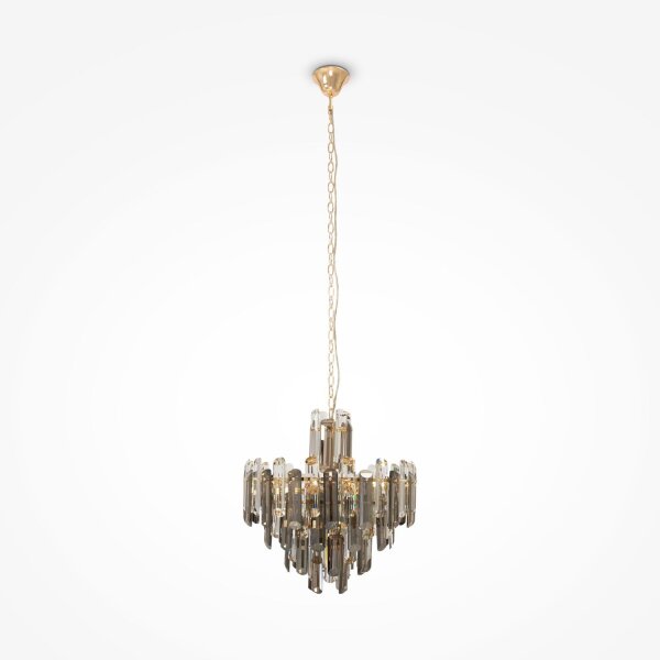 Pendelleuchte Glas Metall Gold Ø48,8 cm E14 Kristall