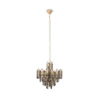 Pendelleuchte Glas Metall Gold Ø48,8 cm E14 Kristall